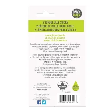 Onyx+ Green Glue Sticks, Eco-Friendly and Non-Toxic