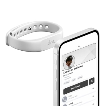 dot. band - Digital Business Card Wristband - Tap to Share NFC - iPhone & Android (White)