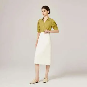 Vertundy Women's Mules Loafers Low Heel Flats Leather Slip On Backless Sandals for Girls Lady Work Slides Beige