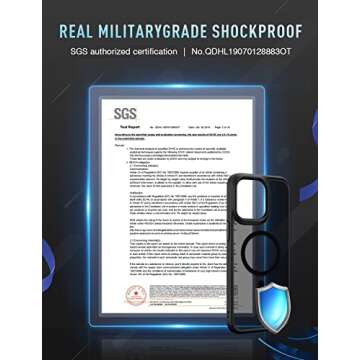 Mgnaooi Magnetic Case for iPhone 13 Pro Case [MIL-Grade Drop Tested & Compatible with MagSafe] Translucent Matte Back with Aluminum Alloy Keys, Shockproof 13 Pro Phone Case 6.1 Inch, Black