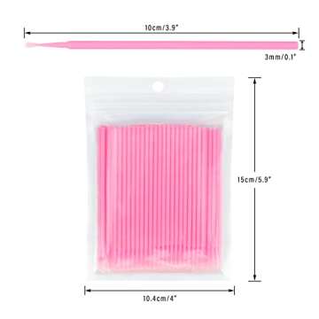 G2PLUS 500PCS Cotton Swabs, Disposable Micro Applicators Brush for Makeup and Personal Care Cosmetic...