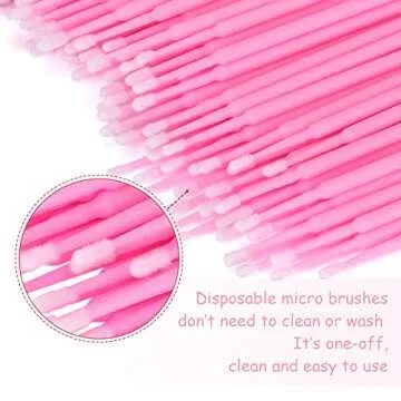 G2PLUS 500PCS Cotton Swabs, Disposable Micro Applicators Brush for Makeup and Personal Care Cosmetic Brush, Micro Swabs for Eyelash Extensions, Nails, Eyeliner (Head Diameter: 2.0mm)