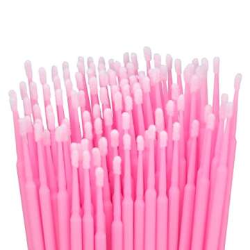 G2PLUS 500PCS Cotton Swabs, Disposable Micro Applicators Brush for Makeup and Personal Care Cosmetic Brush, Micro Swabs for Eyelash Extensions, Nails, Eyeliner (Head Diameter: 2.0mm)