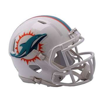 Riddell NFL Miami Dolphins Unisex Replica Mini Speed Helmet - Perfect Collectible for Fans