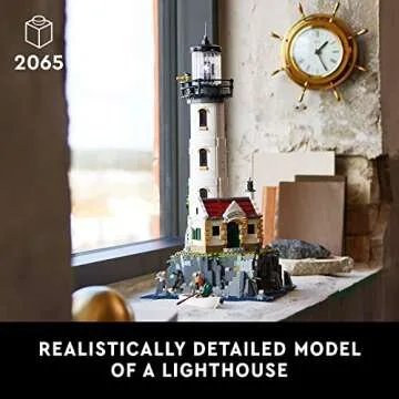 LEGO Motorized Lighthouse Set with Rotating Lights
