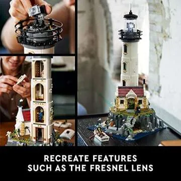 LEGO Motorized Lighthouse Set with Rotating Lights