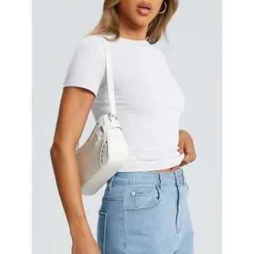 Trendy Queen Womens Basic T Shirts Summer Tops 2025 Crop Short Sleeve Y2k Tee Cute Gym Fashion Workout Clothes White 2XL