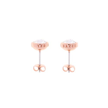 Ted Baker Sinaa Crystal Stud Earrings - Elegant Rose Gold
