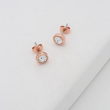 Ted Baker Sinaa Crystal Stud Earrings - Elegant Rose Gold