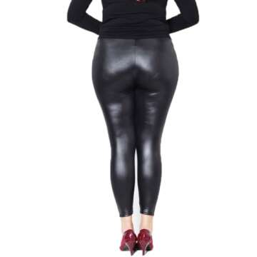 Plus Size Faux Leather Leggings for Stylish Comfort