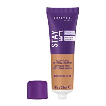 Rimmel London Stay Matte Liquid Mousse - 400 Natural Beige - Foundation, Lightweight, Shine Control,...