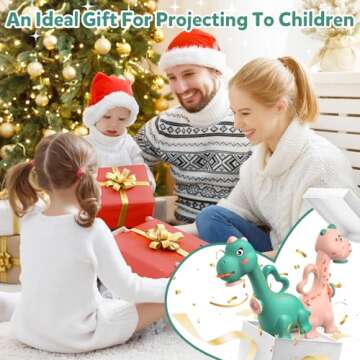 KETIEE Dinosaur Drawing Projector Toys for Ages 5-7 Tracing and Drawing Projector for Kids with Two Projector Heads, Smart Art Sketcher Projector with 96 Stencils, Toddler Toys for Boys (Green)