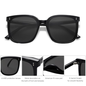 SOJOS Stylish Oversized Sunglasses for Women and Men