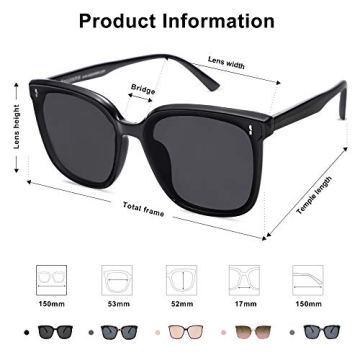SOJOS Stylish Oversized Sunglasses for Women and Men