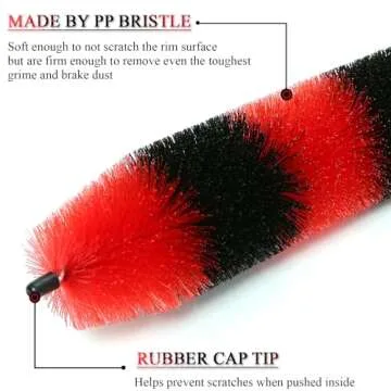 TAKAVU Master Wheel Tire Brush for Precise Detailing