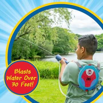 Spiderman Water Backpack Water Toy, Outdoor Water Blaster for Kids