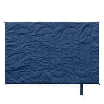 Huzi Infinity Travel - Packable Blanket - Puffy - for Travel Outdoor Picnic Trip Camping Beach - 57 x 38 (Navy)