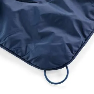 Huzi Infinity Travel - Packable Blanket - Puffy - for Travel Outdoor Picnic Trip Camping Beach - 57 x 38 (Navy)