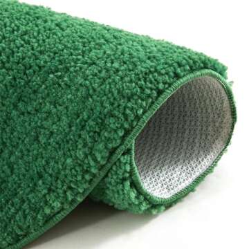 Estmy Green 8 Ball Rug, Cute Unique Cool Fun 3ft Round Area Rugs for Bedroom Bathroom Dorm Non Slip Washable Funky Trendy Aesthetic Bedroom Accent Floor Carpet, Funny Gift for Billiards Lovers