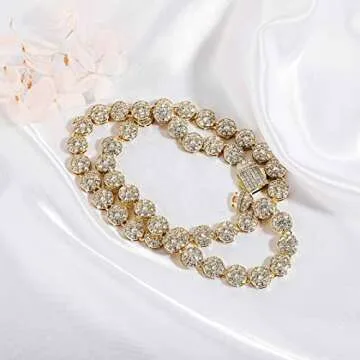 TOPGRILLZ Hip Hop CZ Tennis Chain Necklace 18 inch