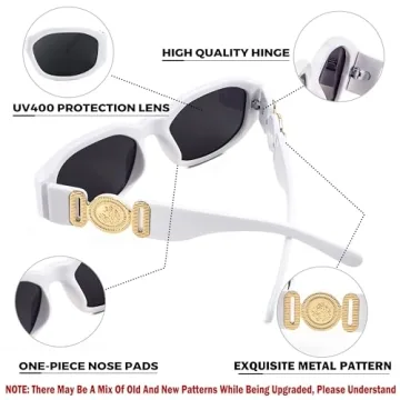 FEISEDY Retro Rectangle Sunglasses for All Occasions