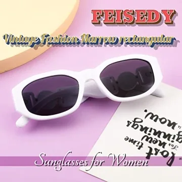 FEISEDY Retro Rectangle Sunglasses for All Occasions
