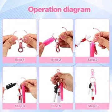 Colarr Badge Pens for Nurses, Include Tip Permanent Marker Pen Retractable Ballpoint with Nursing Keychain Clip(Pink)