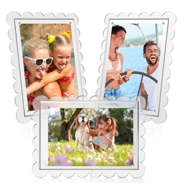 Elegant CroBlissful Scalloped Acrylic Picture Frames