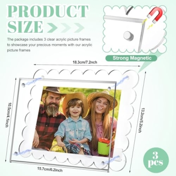 Elegant CroBlissful Scalloped Acrylic Picture Frames