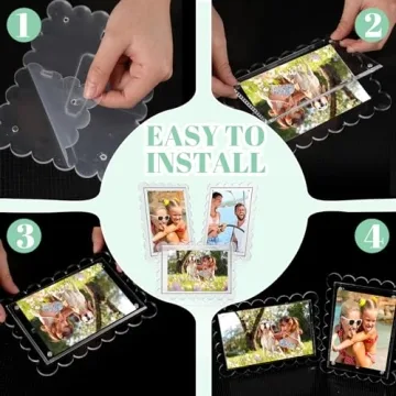 Elegant CroBlissful Scalloped Acrylic Picture Frames