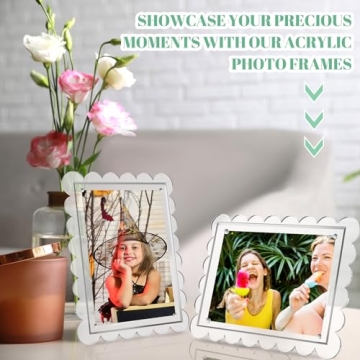Elegant CroBlissful Scalloped Acrylic Picture Frames