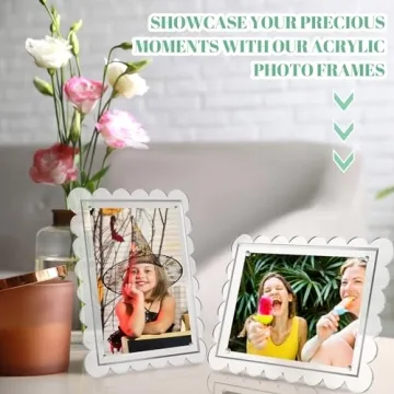Elegant CroBlissful Scalloped Acrylic Picture Frames