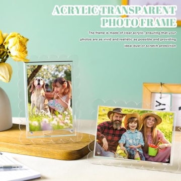 Elegant CroBlissful Scalloped Acrylic Picture Frames