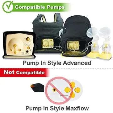 Nenesupply Pump Parts with 24mm Flanges Compatible with Medela Pump in Style Parts Accessories Breas...