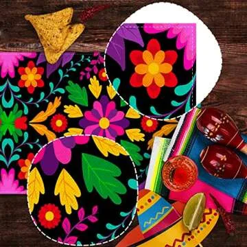 Nepnuser Mexican Table Runner for Dia De Los Muertos