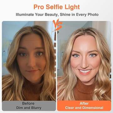 Selfie Light, EcoBasic Full-Screen Rechargeable Clip on Ring Light with 3 Modes for Phone, Laptop, Tablet, 10X Brighter Soft Phone Light for Selfies, Live Streaming, Video Conference