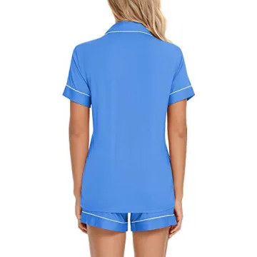 Anjue Stylish Button Down Pajamas Set for Women