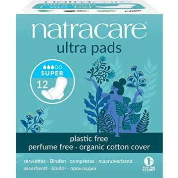 Natracare Pads Ultra Super Wings, 12 ct