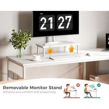 Stylish ODK 40 Inch L Shaped Desk with Storage Shelves