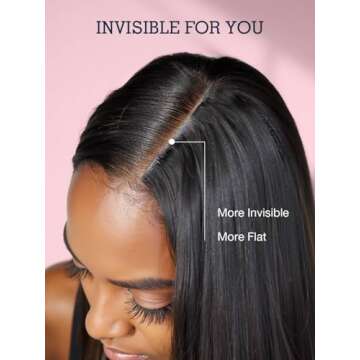 Flooyeer Seamless Clip-in Human Hair Extensions, 18inch 7 Pcs 110g, Kinky Straight Remy Hair, Inject...