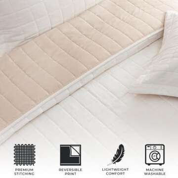 Great Bay Home Solid Color Reversible Quilt Set 90"