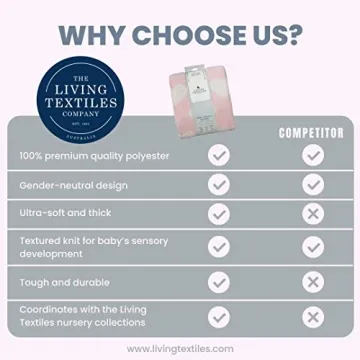 Living Textiles Pink Hearts Baby Blanket Soft Cozy Chenille