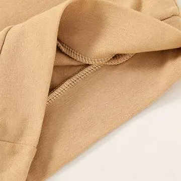 Happy Town Fall Outfits for Toddler Girl Boy Long Sleeve Top and Long Pants Set Toddler Sweatsuits (Coffee, 6-12 Months)