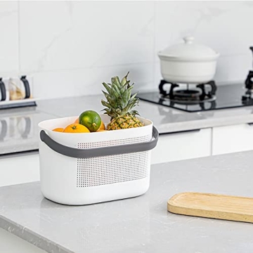 UUJOLY Plastic Shower Caddy Organizer Baskets, Grey