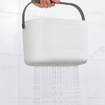 UUJOLY Plastic Shower Caddy Organizer Baskets, Grey