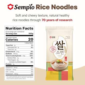Authentic SEMPIO Rice Noodles – Gluten-Free, 93% Rice, Quick Cooking, 800g