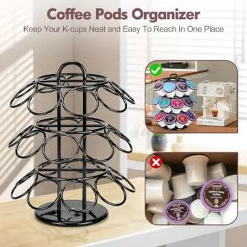 Shop ROWISE Coffee Pod Holder for K Cups - 3 Tier Space Saver