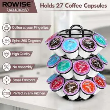 Shop ROWISE Coffee Pod Holder for K Cups - 3 Tier Space Saver