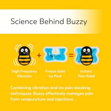 Buzzy Personal Vibrating Ice Pack for Pain Relief - Effective & Portable Solution