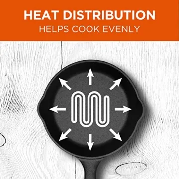 COMMERCIAL CHEF 6.5 Inch Cast Iron Skillet Versatile Cookware